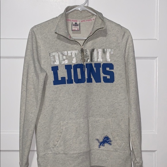 PINK Victoria's Secret Tops - Women’s Detroit Lions PINK Quarter Zip sweatshirt